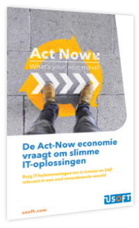 Usoft rapport Act Now omslag - schuin